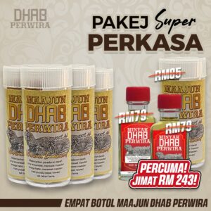 PAKEJ SUPER SALES ( 4 BOTOL + PERCUMA 1 MAAJUN & 2 MINYAK DHAB)